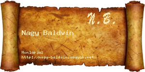 Nagy Baldvin névjegykártya